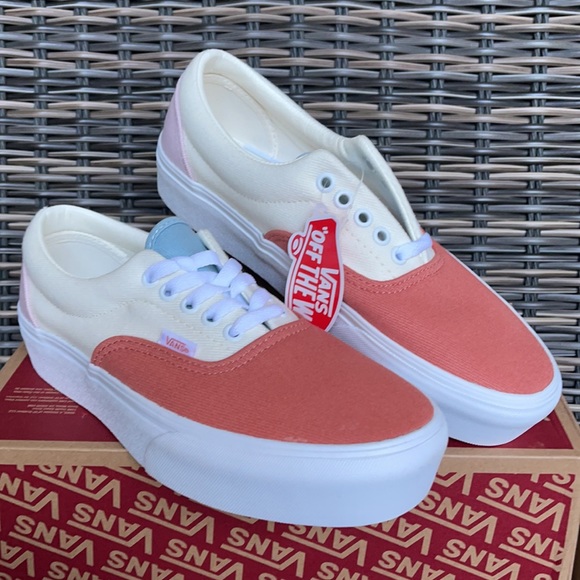 Vans Era Platform Twill Pastel Block/True White WMNS - Picture 5 of 16